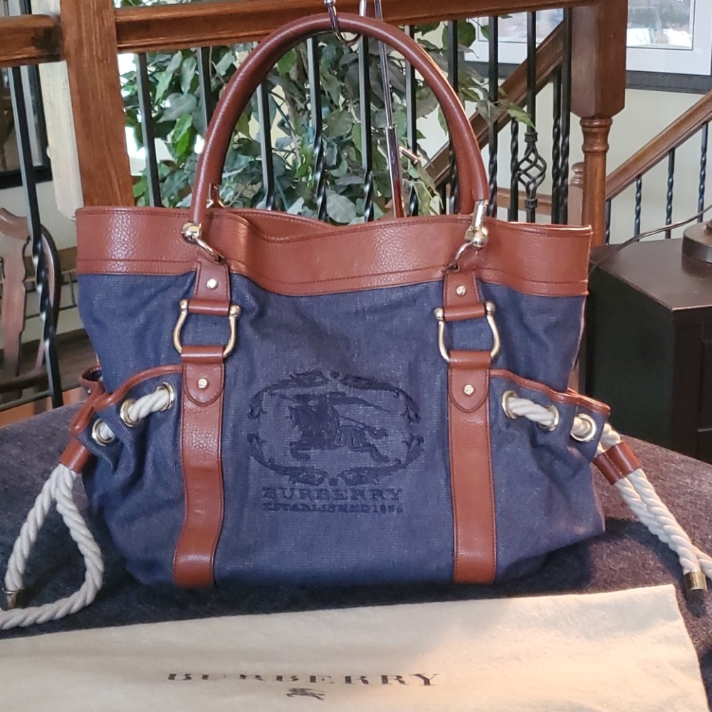 Burberry denim shoulder bag